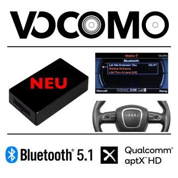 Bluetooth Musik Interface & Freisprechanlage mit aptX™ HD für Volkswagen, Skoda, Seat Version mit AUX